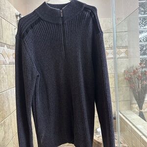 Black Ribbed Sweater with Cutout Details